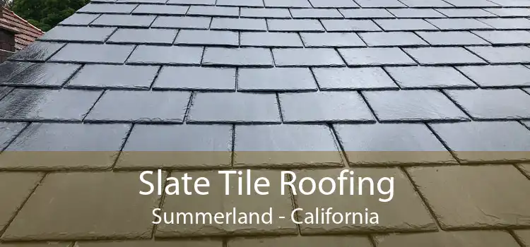 Slate Tile Roofing Summerland - California